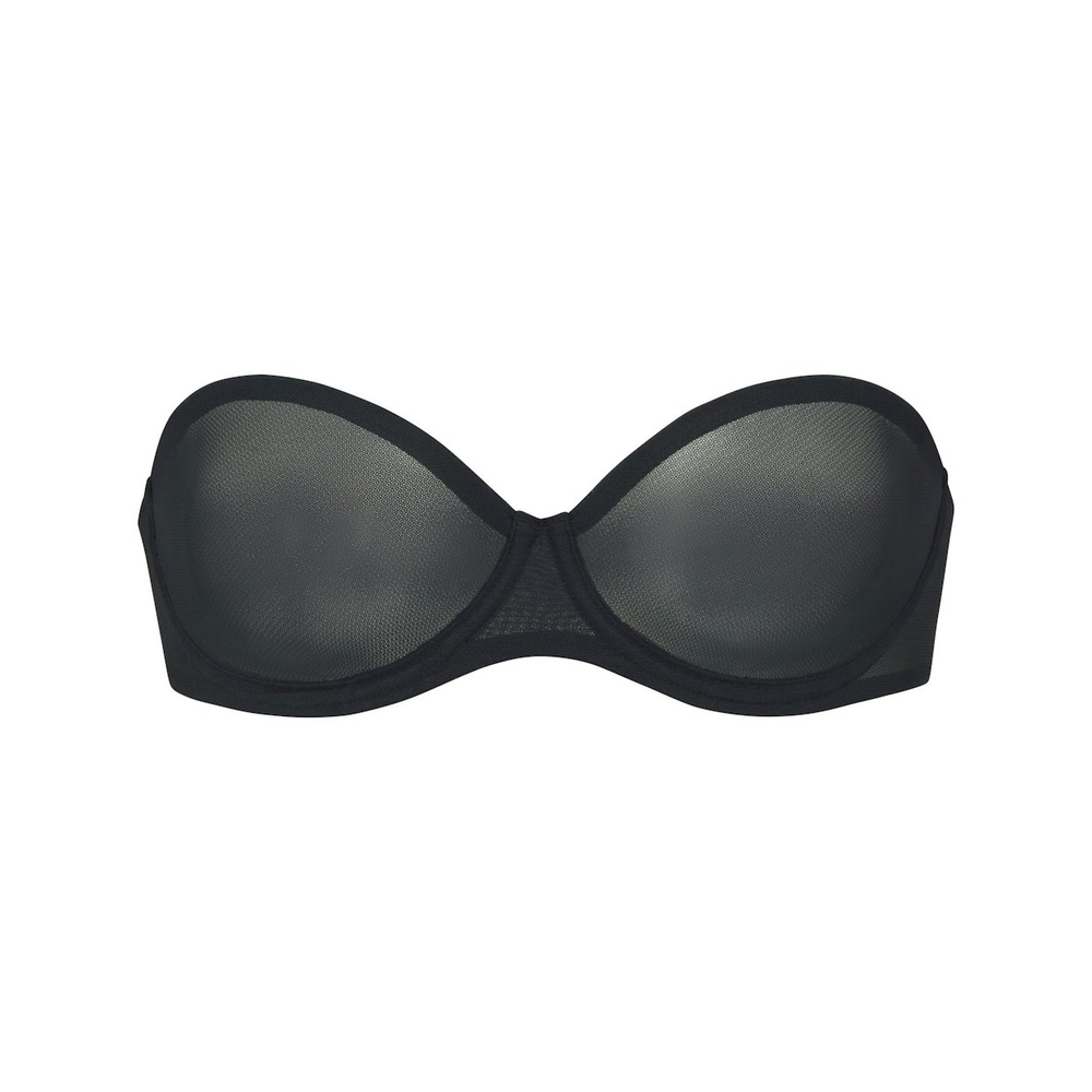 SKIMS Ultra Fine Mesh Strapless Bra - Black - 36C